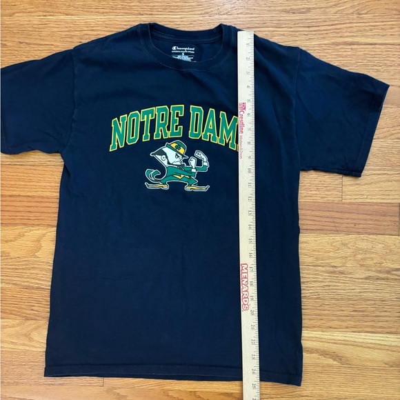 Champion Notre Dame Tshirt Women’s Small Blue Logo Shirt Collegiate NCAA Top - Picture 5 of 5